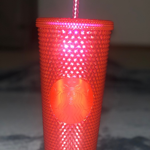 Starbucks Holiday 2019 Neon Pink Studded Cold Cup - Picture 3 of 3
